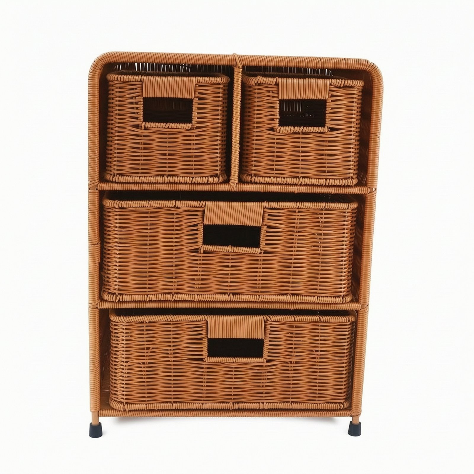 4-Drawer Rattan Bedside Cabinet