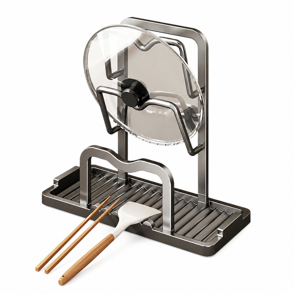 Aluminum Pot Lid Utensil Holder