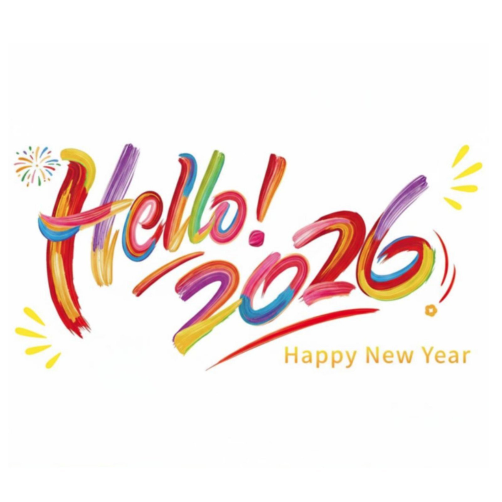 Horse Year Glass Sticker – Rainbow-2026