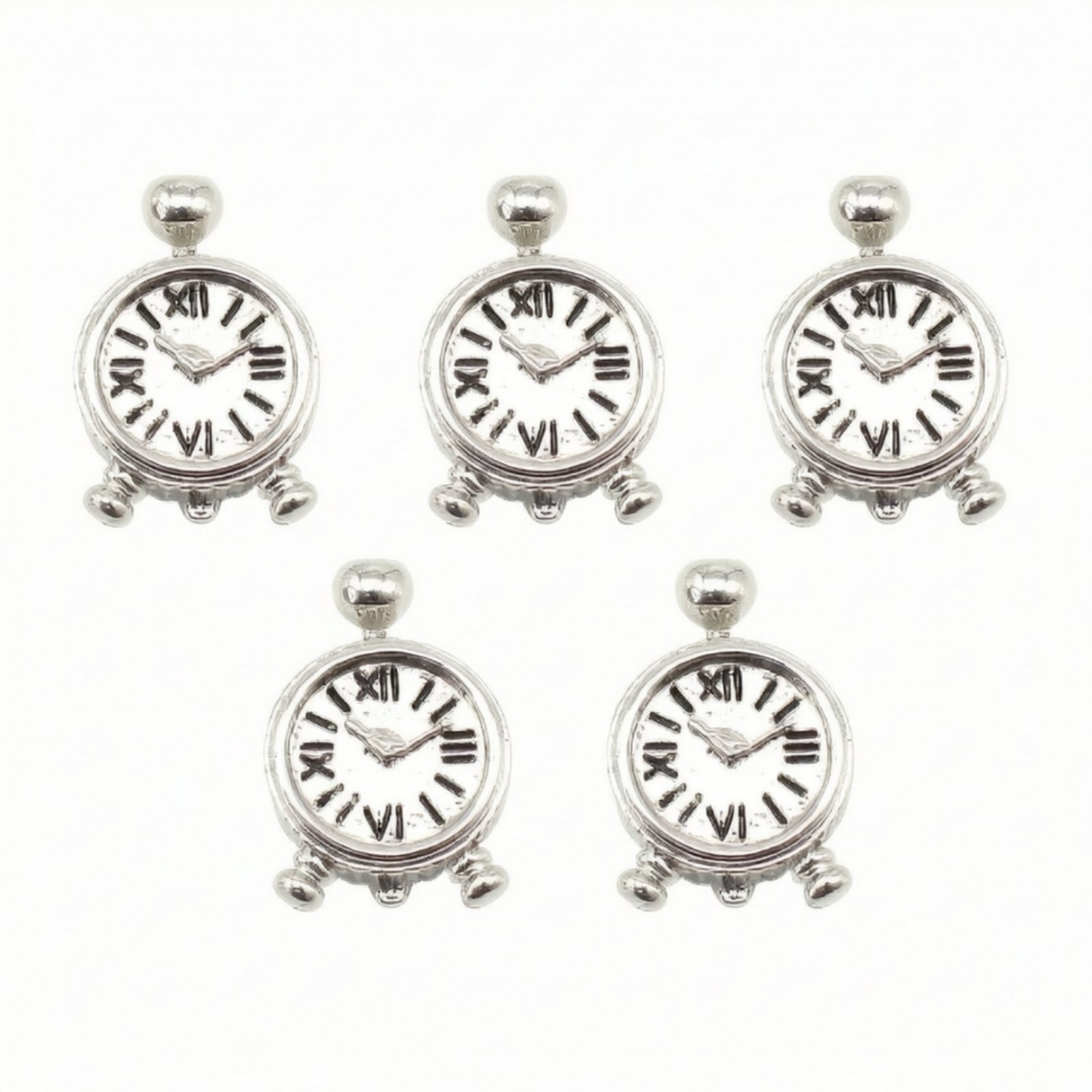 5-Piece Mini Clock with Roman Numerals