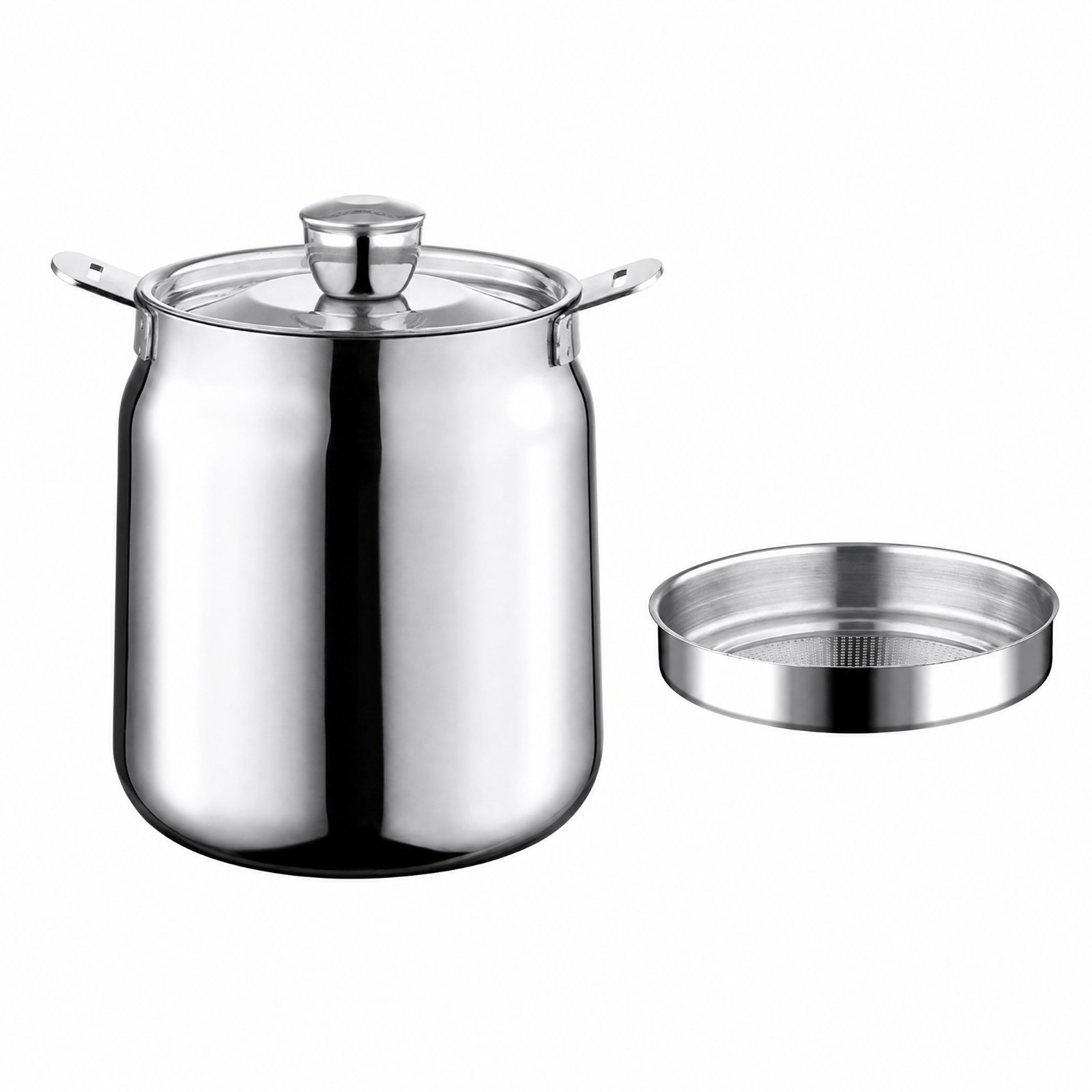 Stainless Steel Oil Container with Strainer