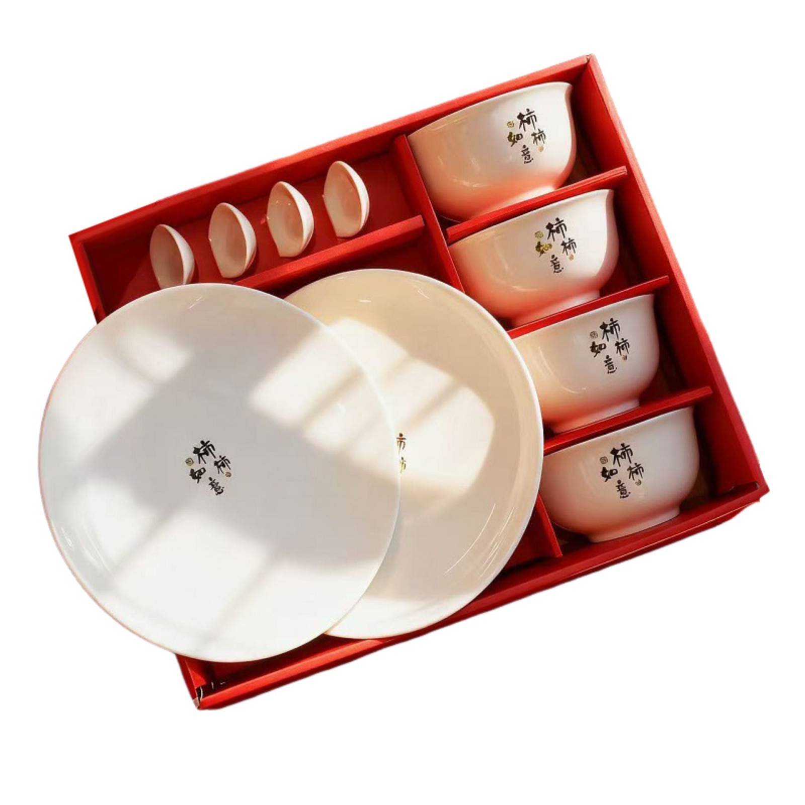 Red Glaze Ceramic Dinnerware Set