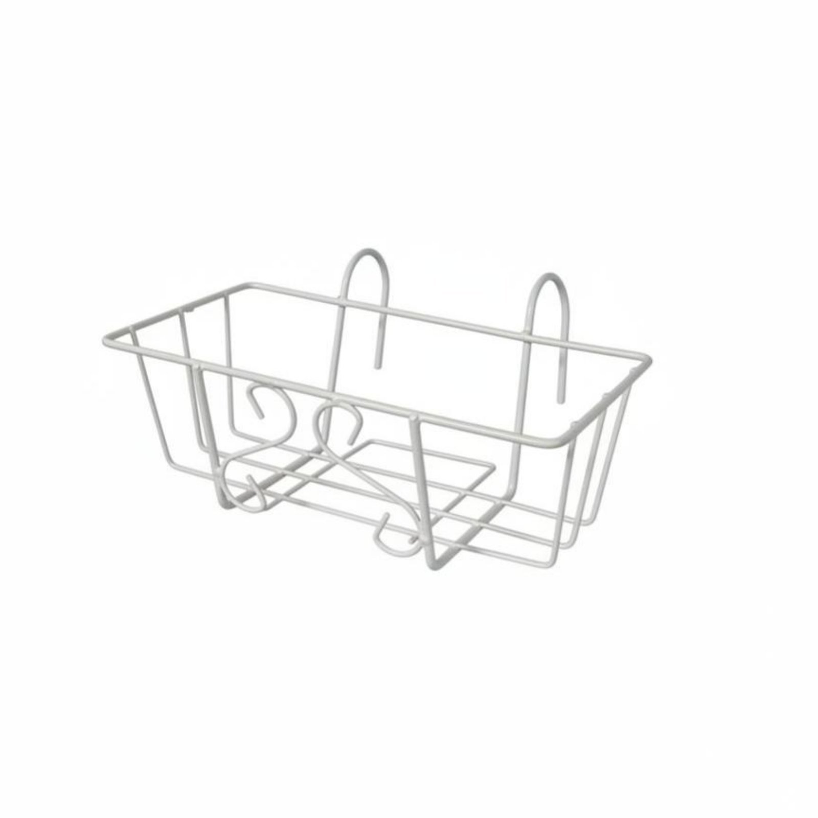 Rust-Resistant Railing Planter – White, 32cm Round