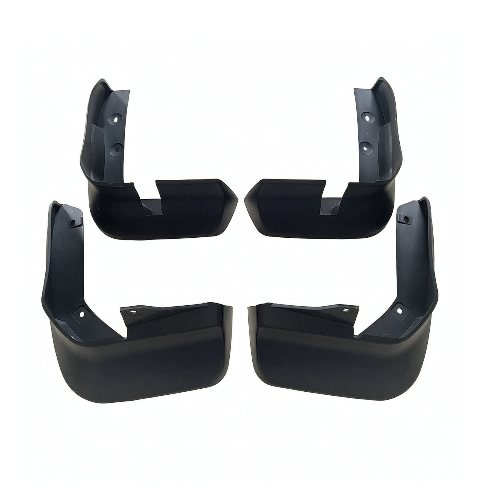 4-Piece Car Mudguards with Mounting Holes