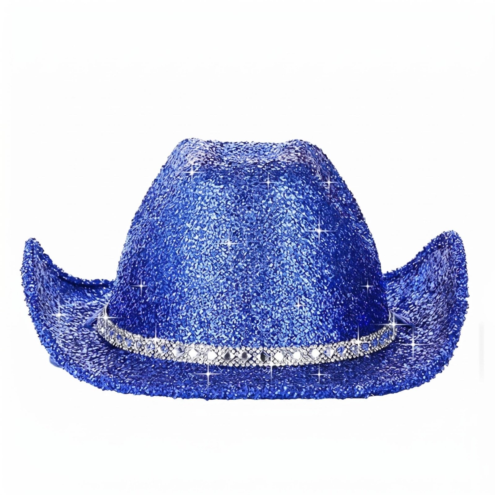 Cowboy Hat Glittery Blue