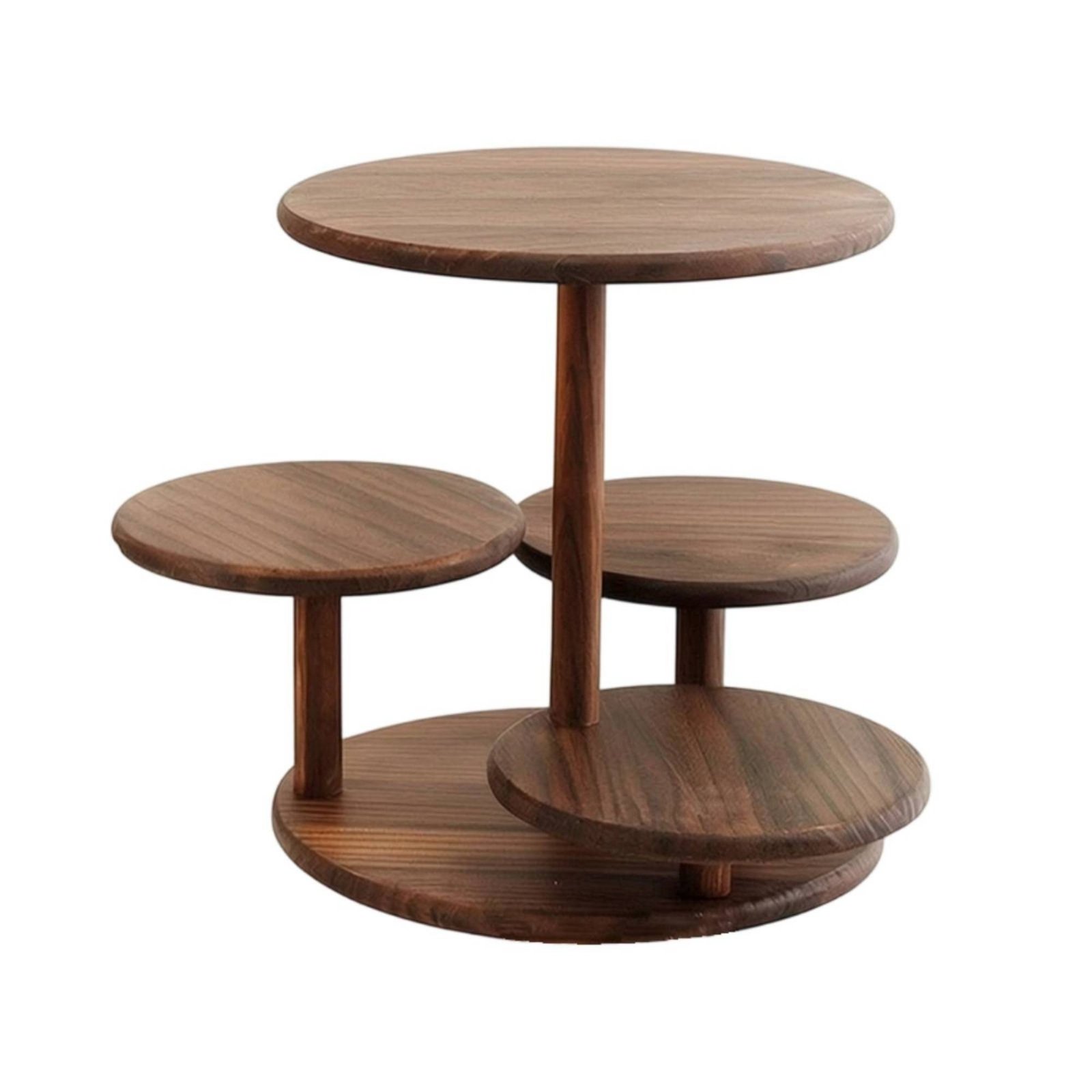 Wooden Dessert Display Stand – Round Carbonized