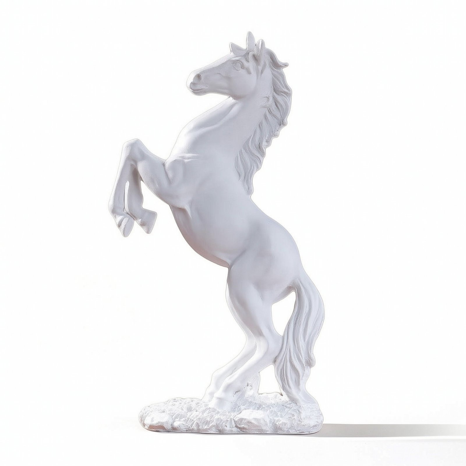 Resin Horse Figurine – White, Matte Rdw3029