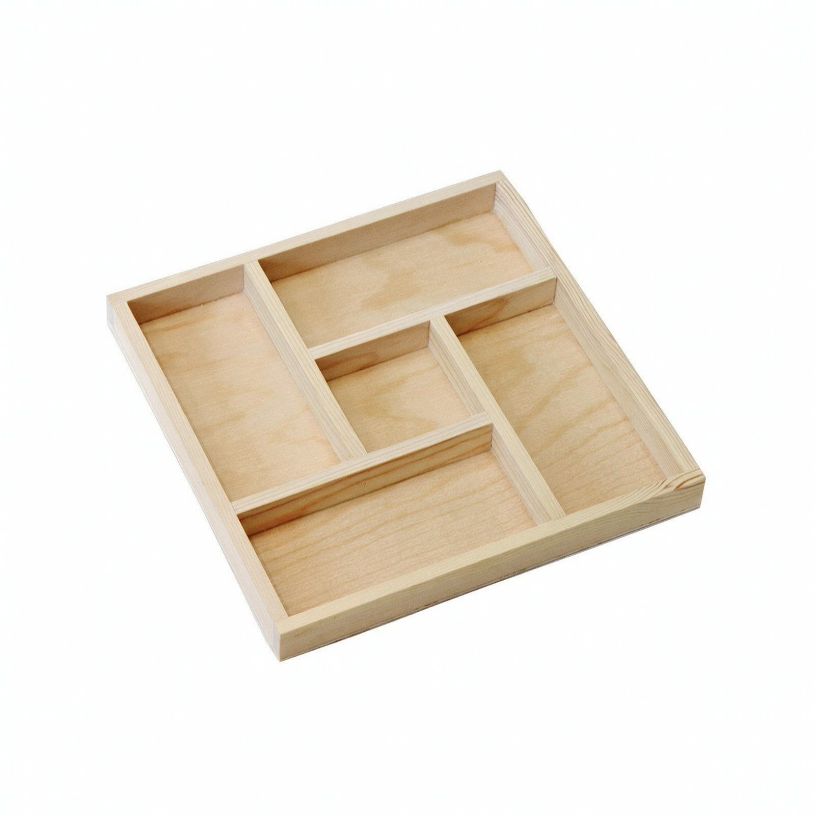 Square Wooden Compartment Tray