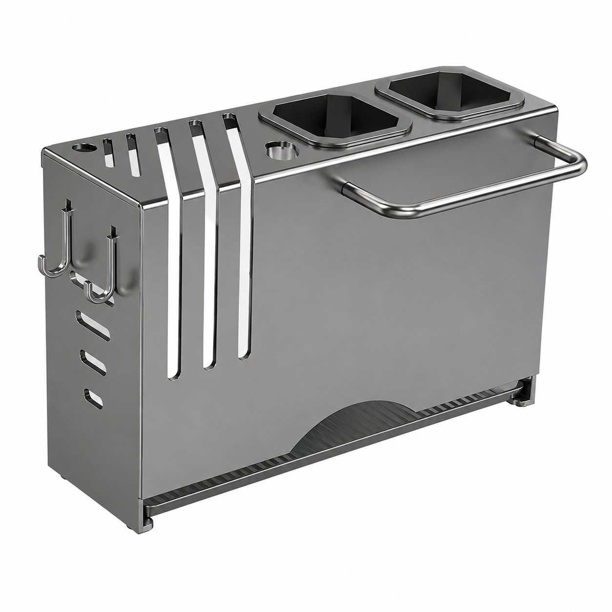 Wall-Mounted Pot Lid Holder – Knife with Towel Bar