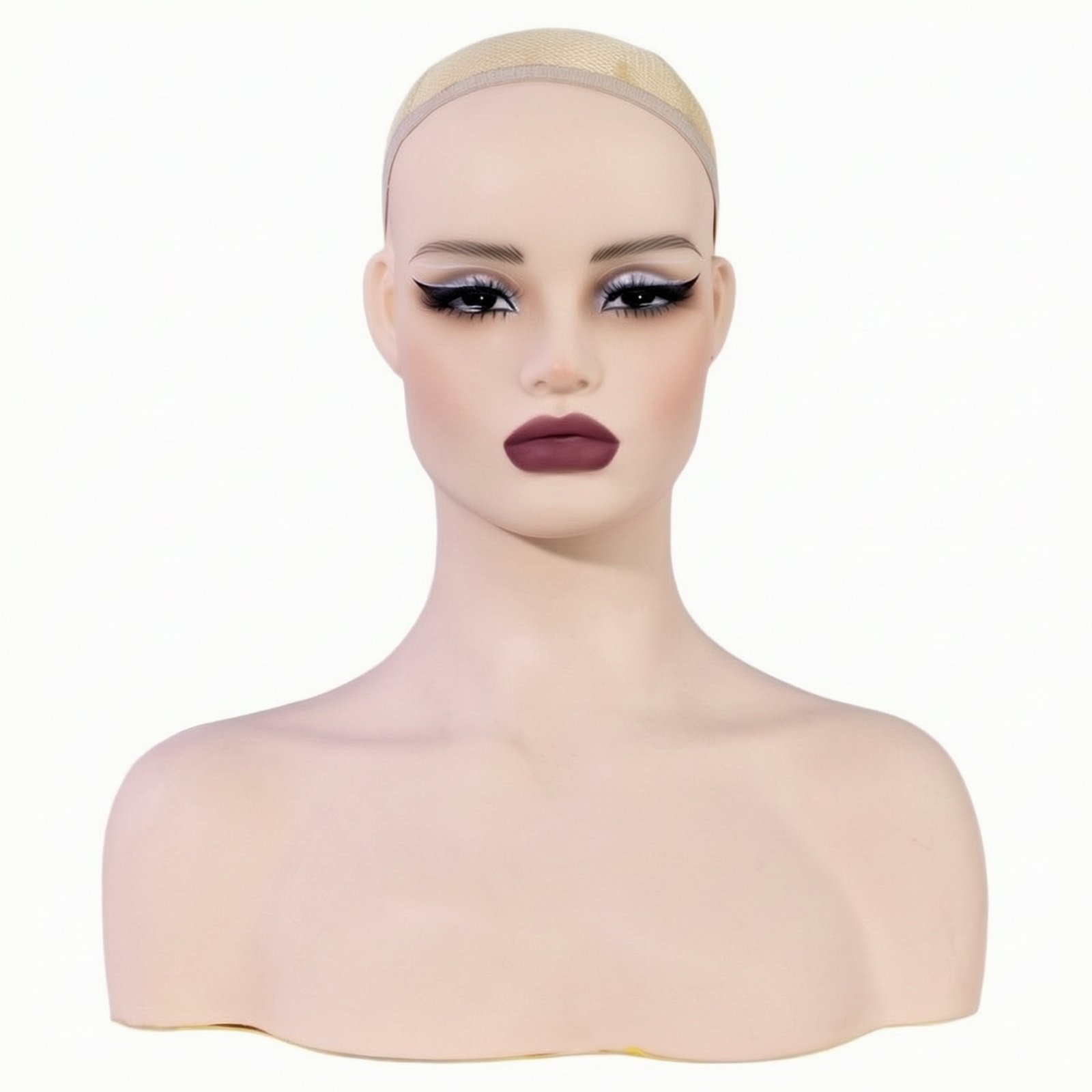 Female Mannequin Head with Shoulders – Caucasian