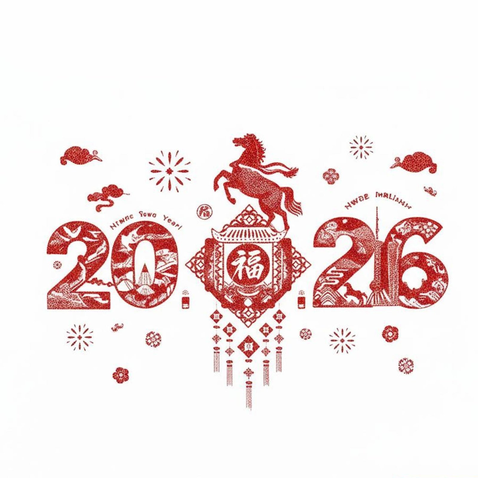 Fu Character Glass Sticker – 2026