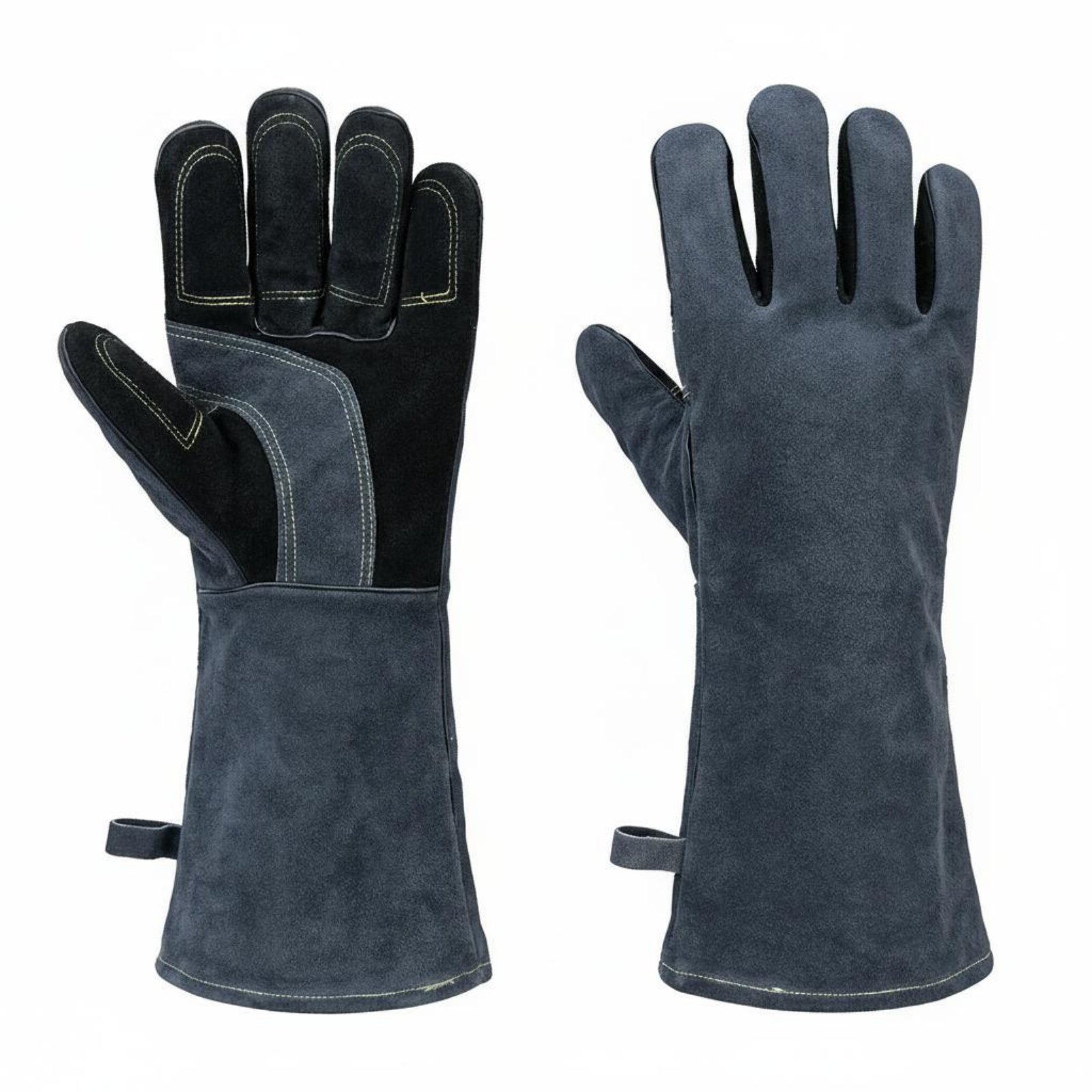 Double Layer Leather Metal Fusion Gloves