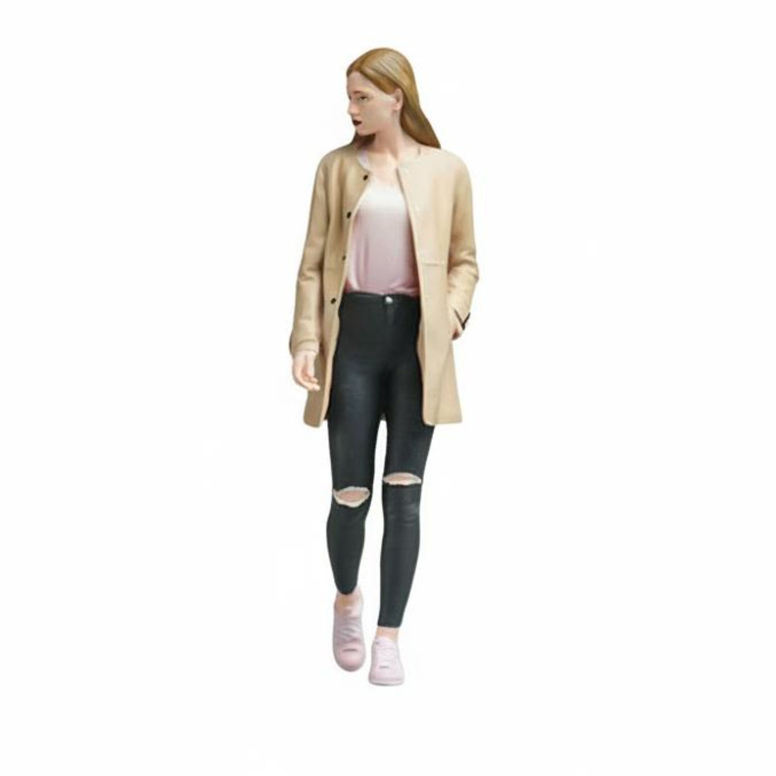 Lady Figurine Trench Coat
