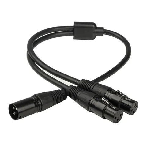 XLR Male To Dual Female Splitter Cable