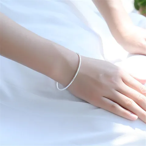 Double Ball End Bangle Bracelet