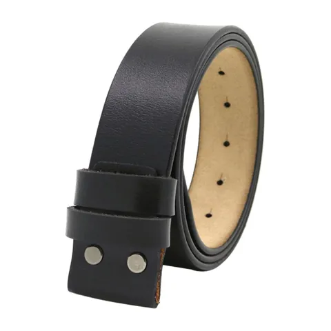 Leather Belt Strap Black