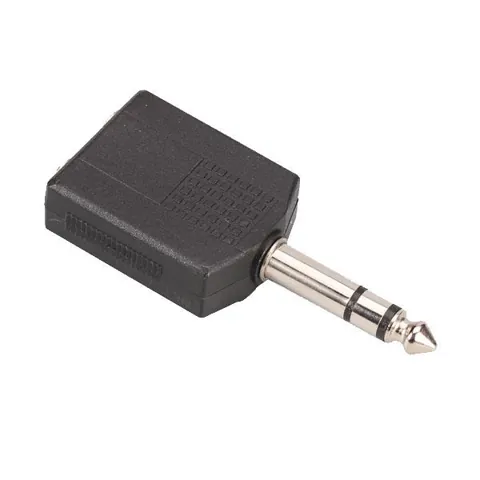 Mono Plug To 2 Mono Jack Adapter 6.35mm