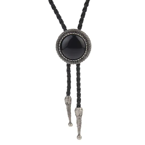 Bolo Tie Antique Silver