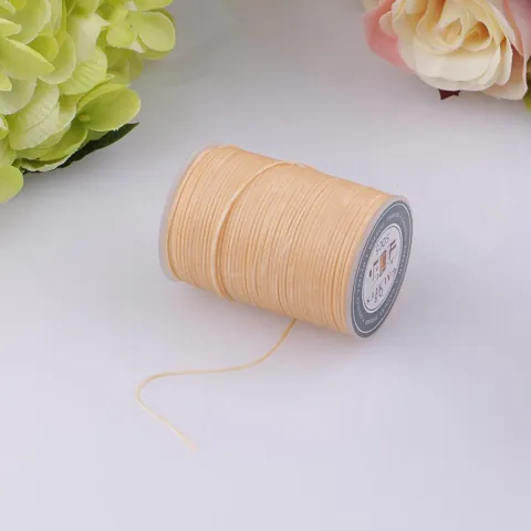 Flat Waxed Polyester Thread Beige