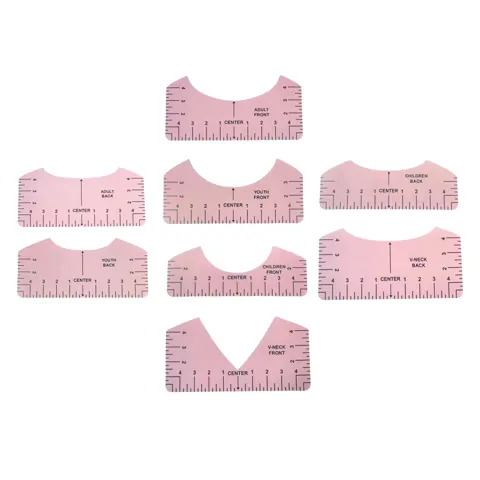 T Shirt Ruler Guide Pink