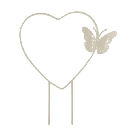 Heart Shaped Plant Trellis White