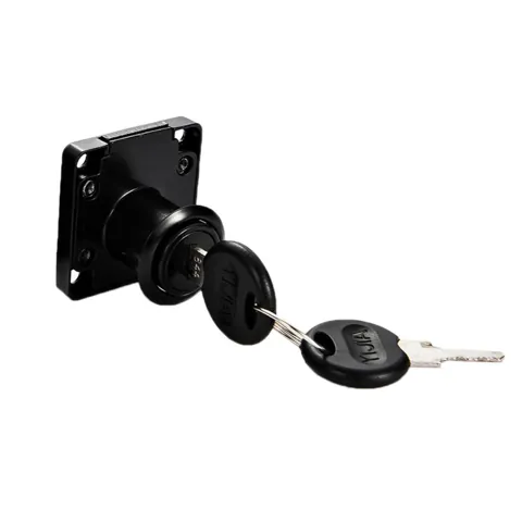 Desk Drawer Lock Black 22mm