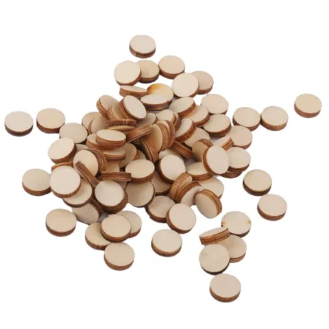 Wood Circles 100pcs 10mm