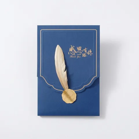 Employee Birthday Card – Blue Feather