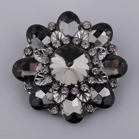Rhinestone Shank Buttons Black