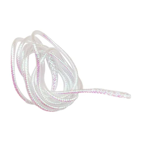 Mylar Braid Tubing White Pearlescent