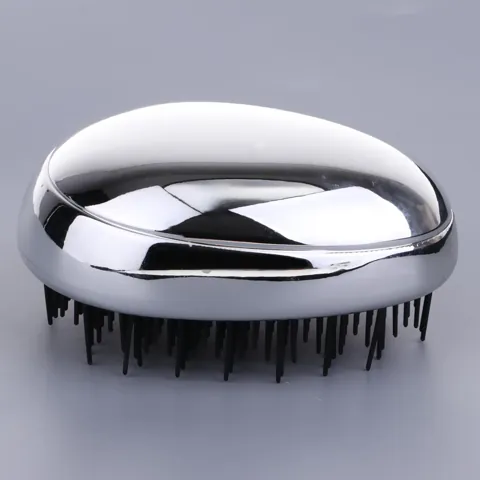 Pocket Detangle Hair Brush Silver