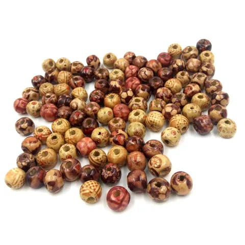 Mixed Round Wooden Beads