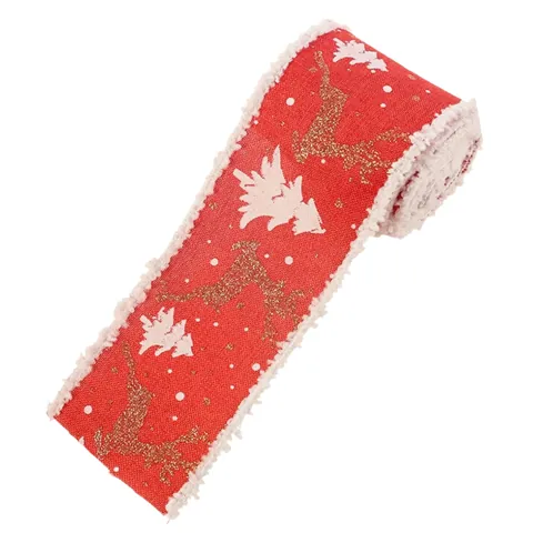 Textile Ribbon with White Trim