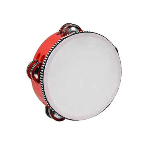 Wooden Tambourine 6Inch Red