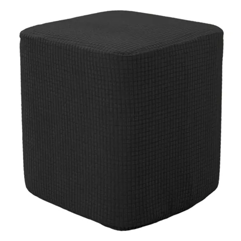 Foot Rest Ottoman Cover Black