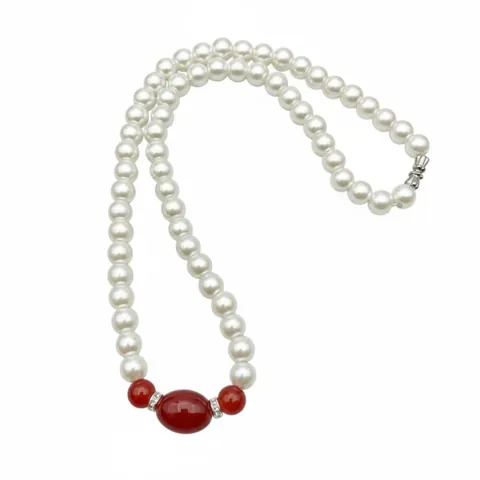 2-Piece Faux Pearl Necklace Bracelet Set