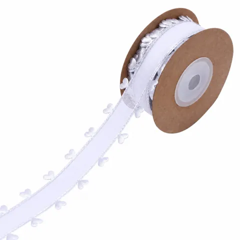 Polyester Mesh Ribbon with Heart Trim