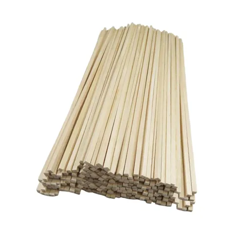 100x Unfinished Wood Sticks Dowel Strips for Crafts Home