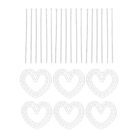 Flower Wreath Frame 6x Small Heart
