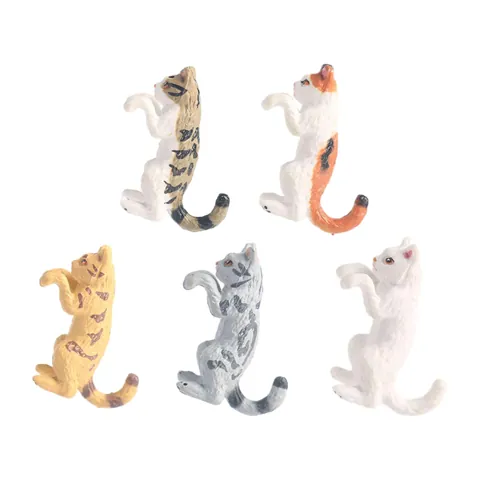 5 Pieces Hanging Animal Statue Cat Fish Tank Decorations