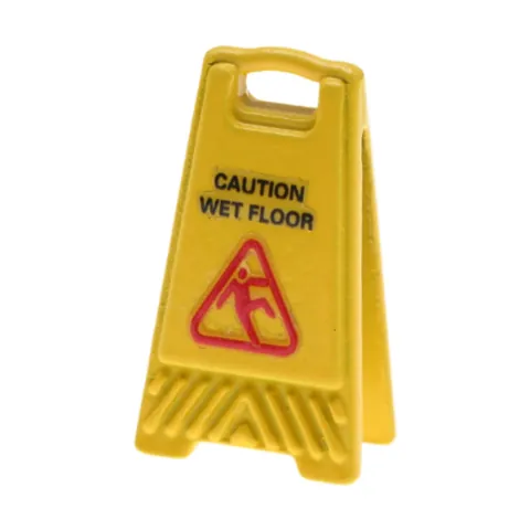 Miniature Warning Sign 1:12 Scale Ornament Metal 1 inch