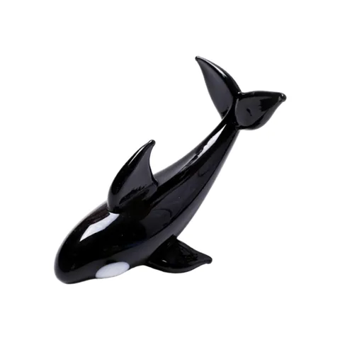 Glass Whale Figurine