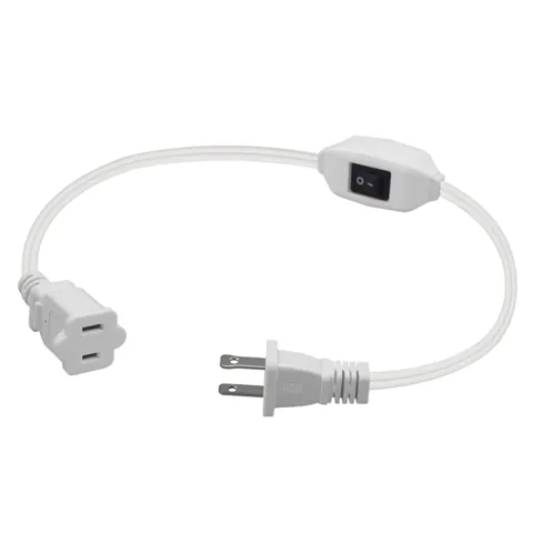 Switch Extension Cord 0.32 Meter 13Amp 125V 16AWG