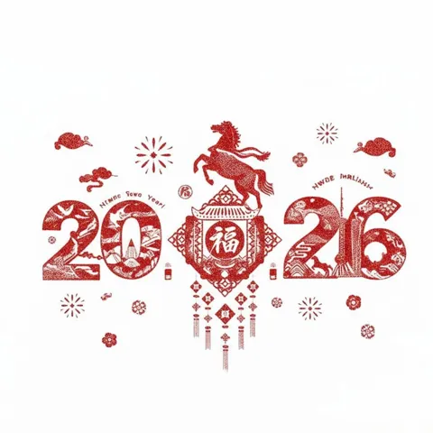 Fu Character Glass Sticker – 2026