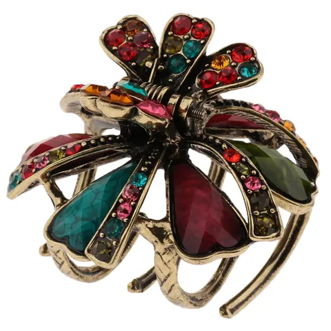 Rhinestone Flower Hair Claws