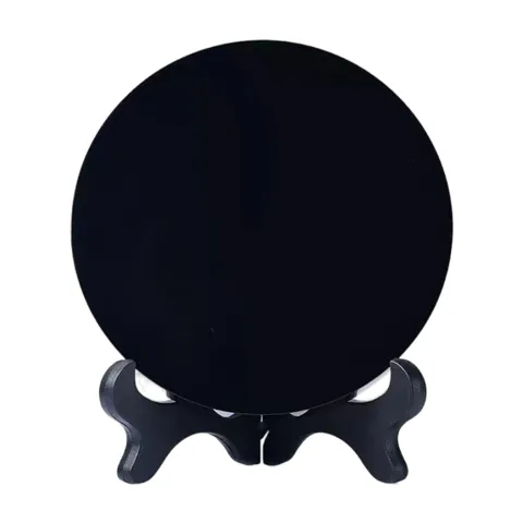 Obsidian Circle Disc Mirror