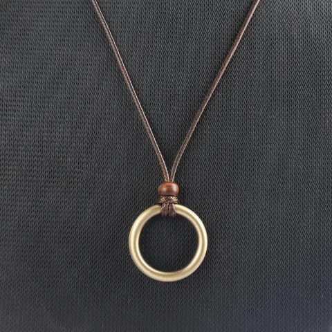 Wax Cord Pendant Necklace