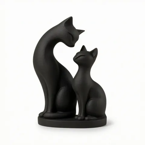 Cat Figurine Three-Dimensional