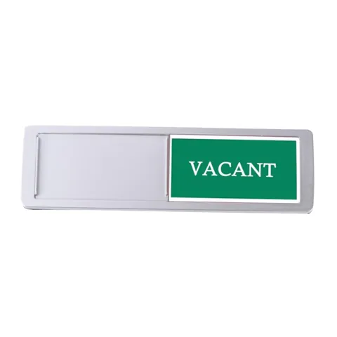 Door Slider Sign Silver