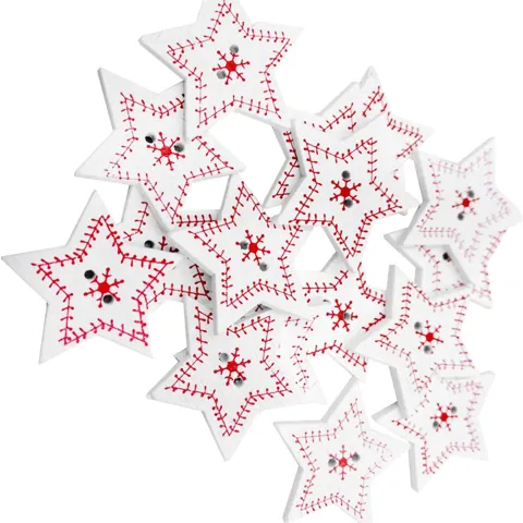 Wood Snowflake Buttons